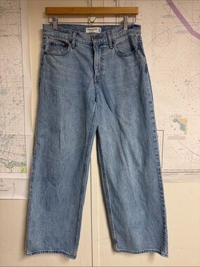 Abercrombie & Fitch Light Blue Wide-Leg Jeans